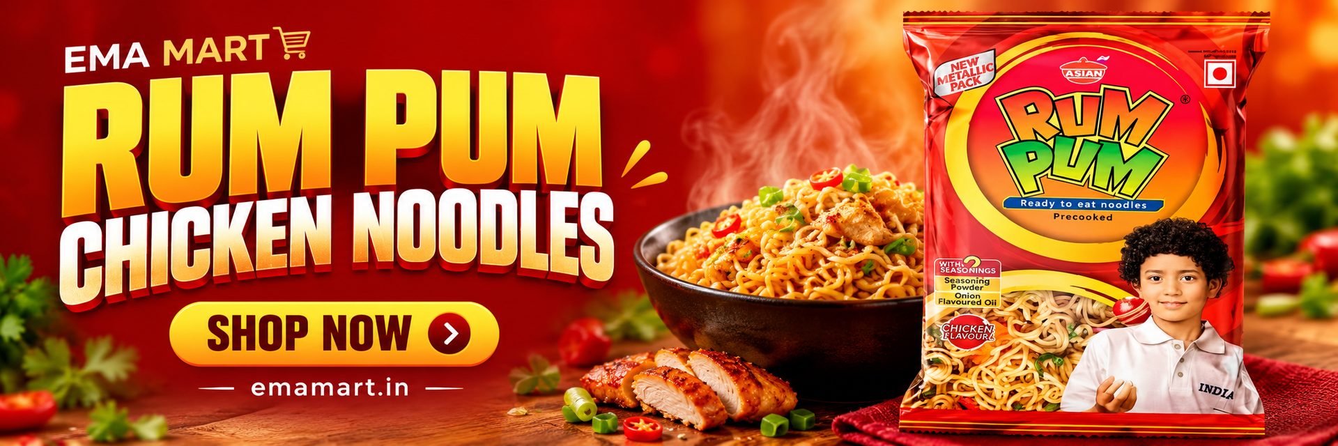 Rum Pum Chicken Noodles